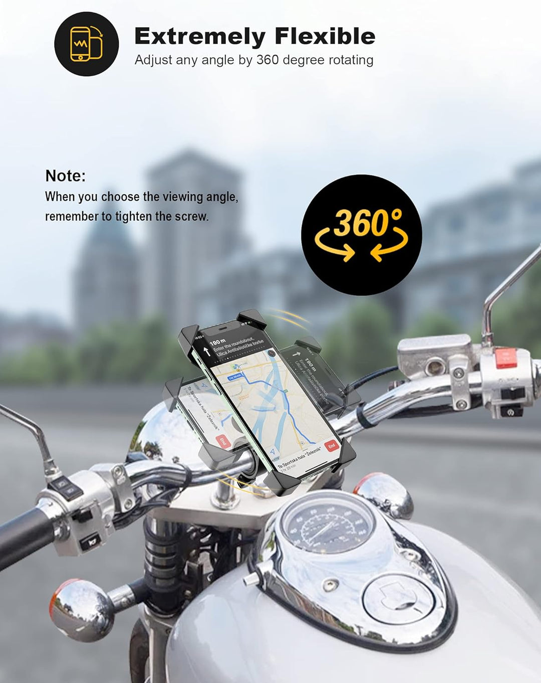 ShockSafe 360° Phone Holder for Electric Scooter 