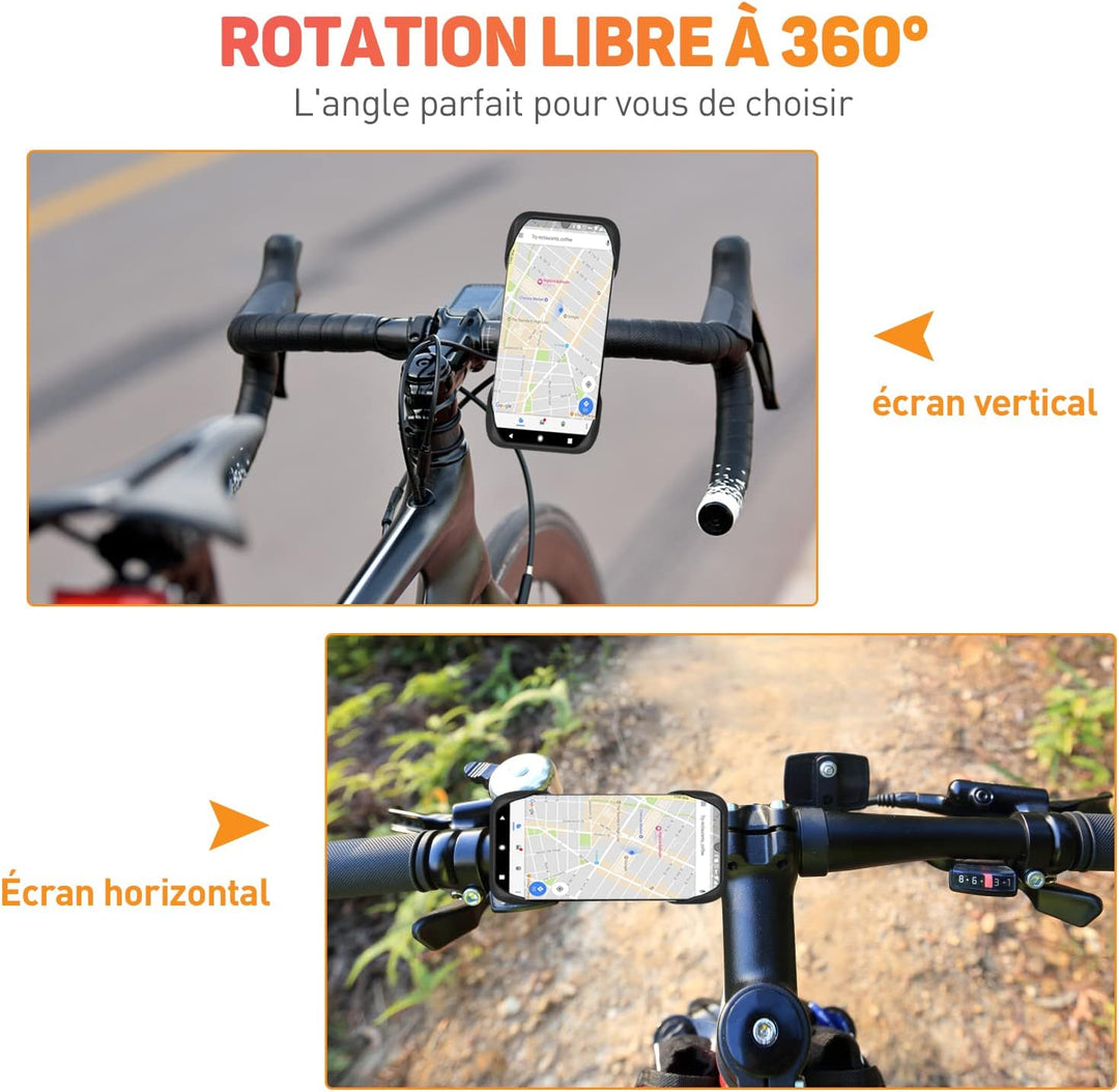 Support de Téléphone SwiftHold 360° pour Trottinette Électrique