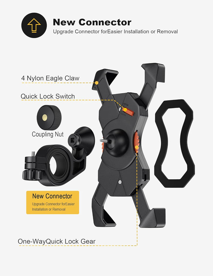 Soporte para teléfono ShockSafe 360° para scooter eléctrico 